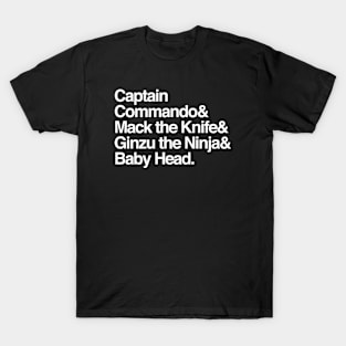 Names & Captain of Beat Em Ups T-Shirt